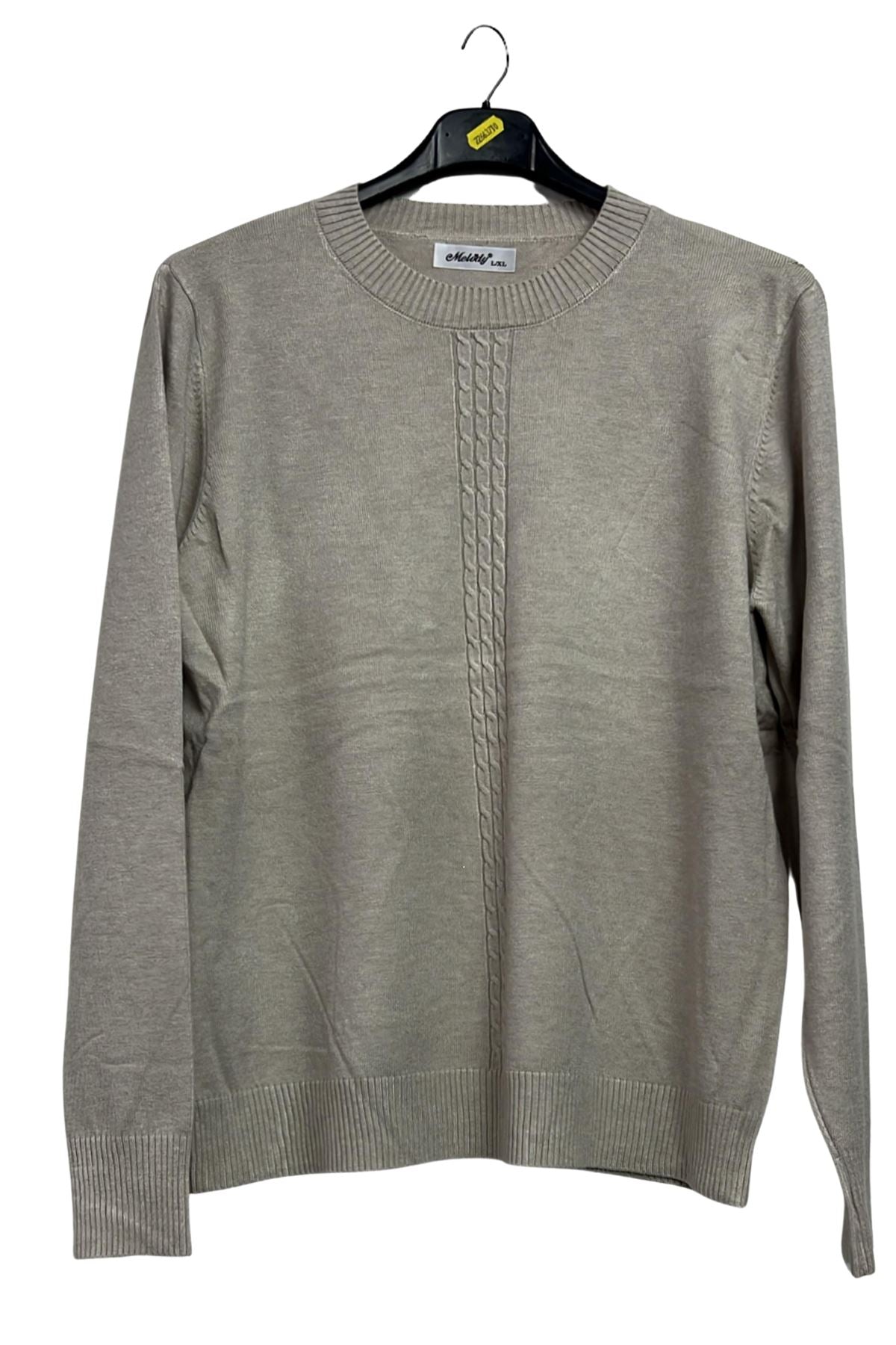 vertical cable knit jumper