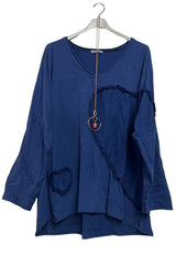 heart applique tunic supplier