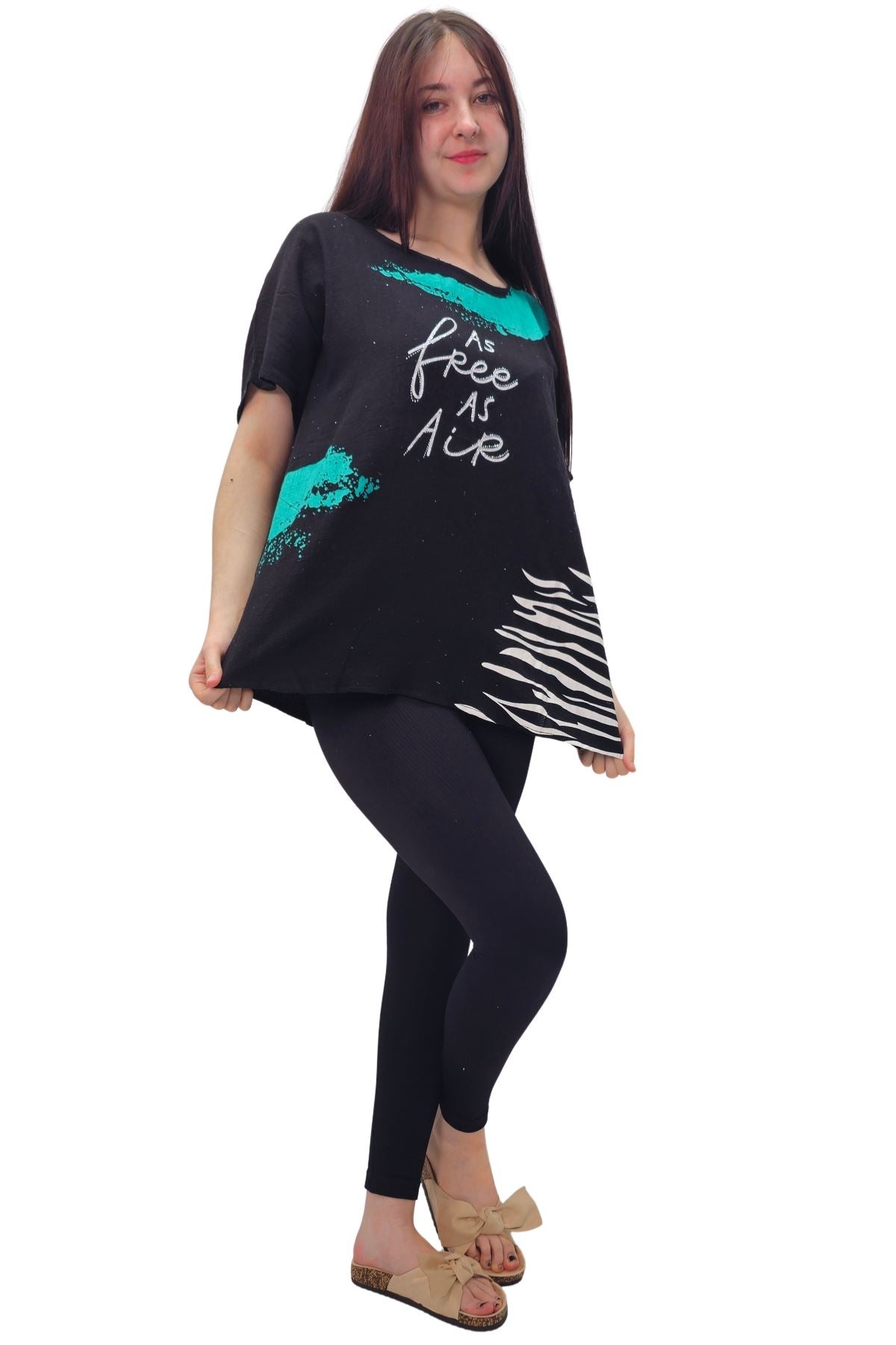 As Free As Air Print Cotton Top