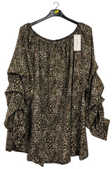 Leopards Print Ruched Top