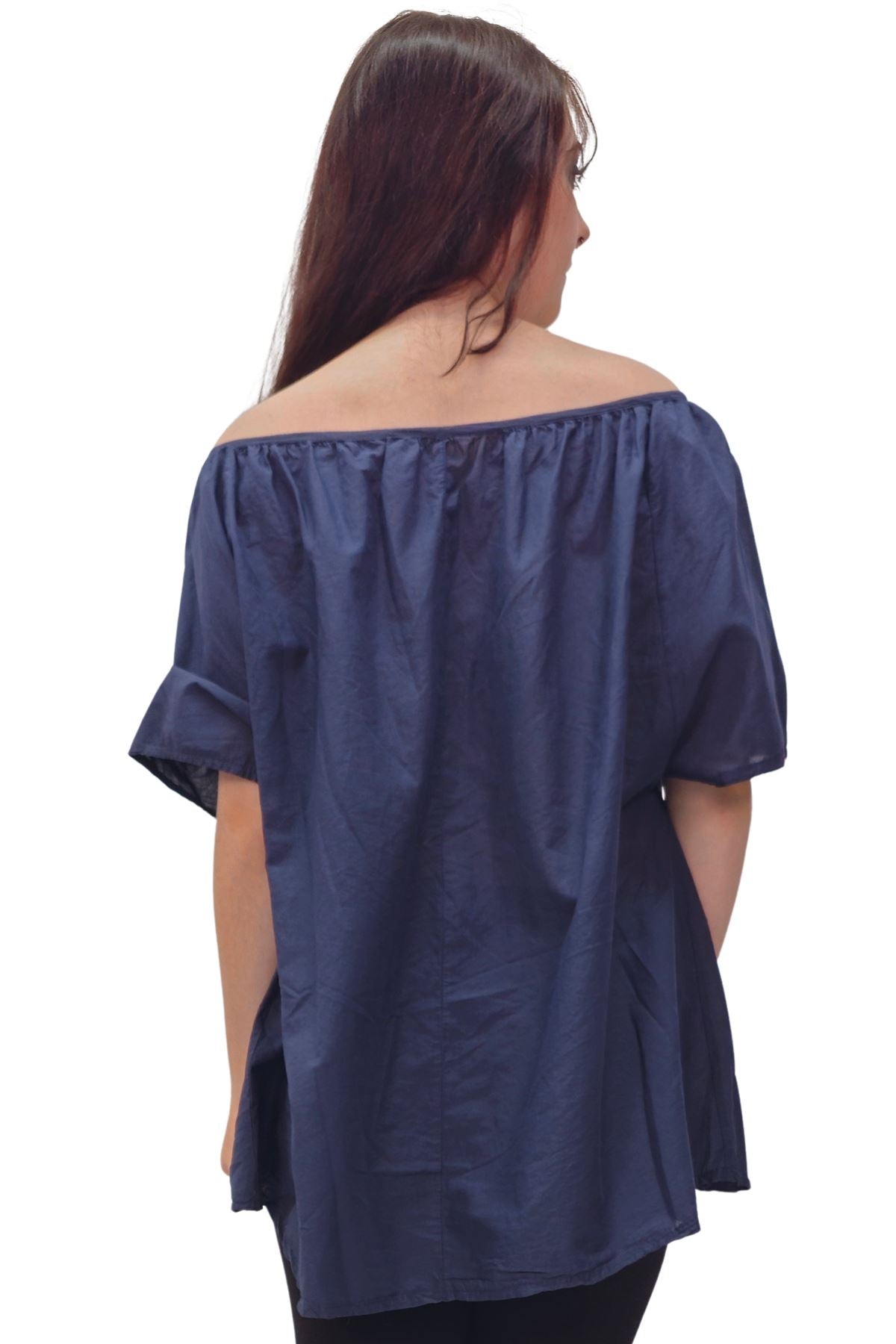 Plain Lace Tie Detailing Cotton Top