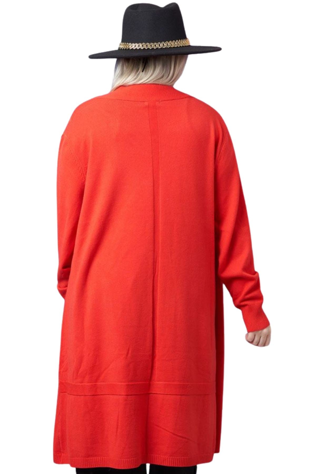 Ribbed Open Front Longline Cardigan