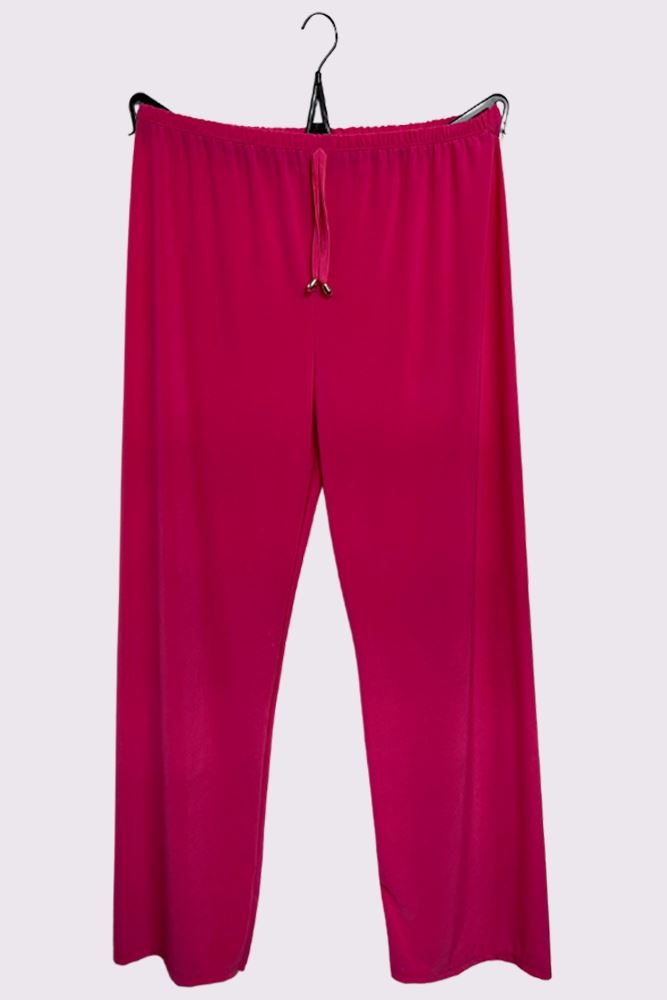Plain Drawstring Waistband Trousers