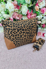 Leopard Prin Adjustable Strap Shoulder Bag