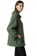 Abstract Swirl Pattern Front Zip Up Jacket