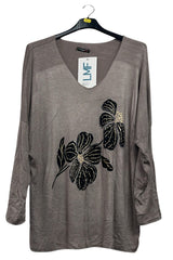 Floral Embellished Pattern Tunic Top