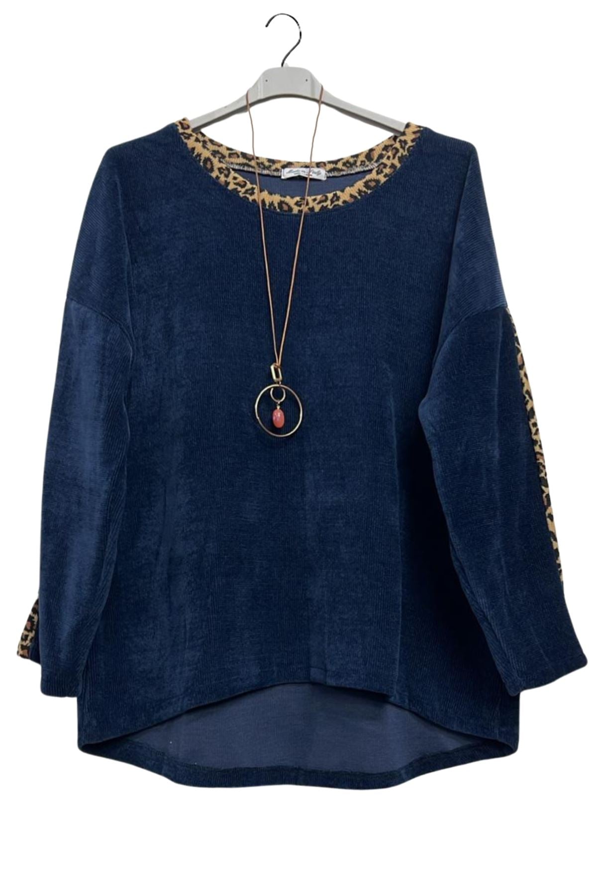 Plain Drop Shoulder High Low Hem Cotton Top