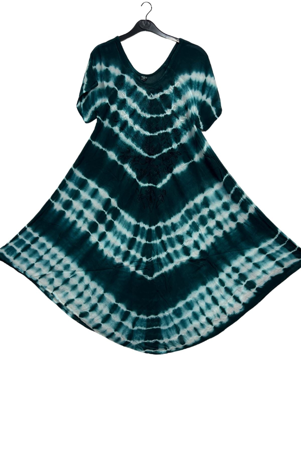 Tie Dye Pattern Umbrella Style Dress