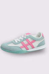 Two Tone Lace Up Sneakers