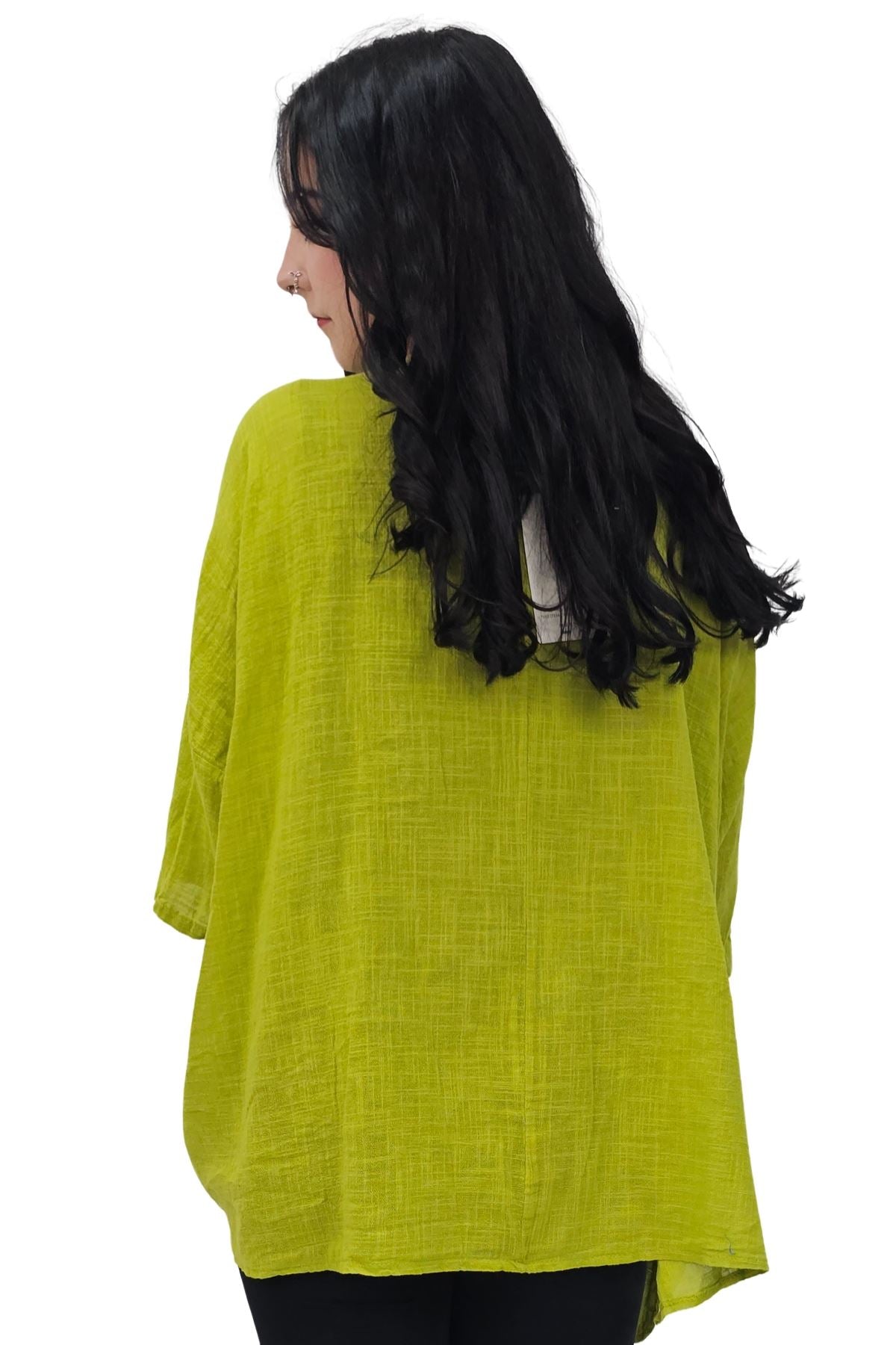 Plain Front Patch Pockets Cotton Top
