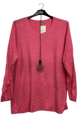 bulk plain soft knit drop shoulder top