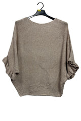Plain Soft Knit Ruffled Sleeves Jumper