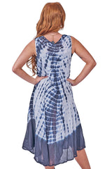 Tie Dye Butterfly Pattern Umbrella Style Dress