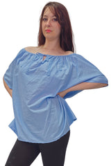 Plain Lace Tie Detailing Cotton Top
