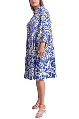 Tiered Button-Up Floral Dress
