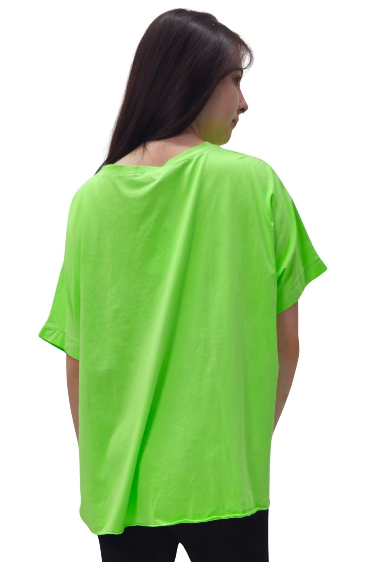 Gold Foil Spring Flower High Low Hem Cotton Top