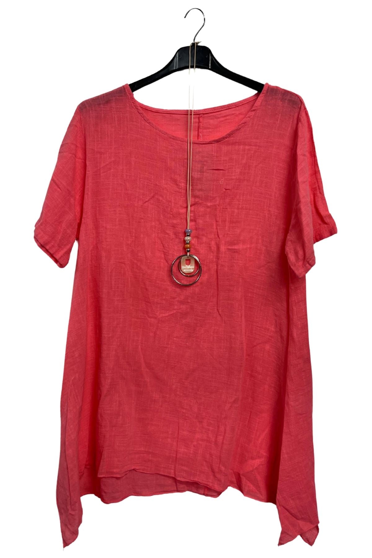 Plain Asymmetrical Oversized Cotton Top