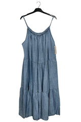 Plain Tiered Spaghetti Straps Dress