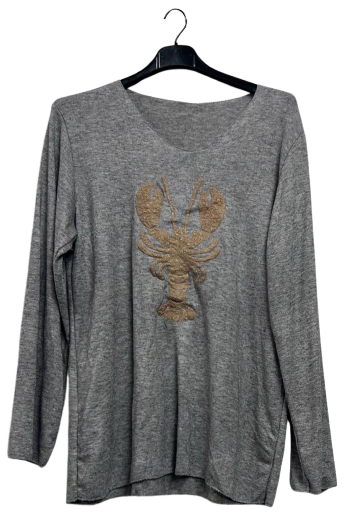 A Lobster Motif Soft Feel Tunic Top