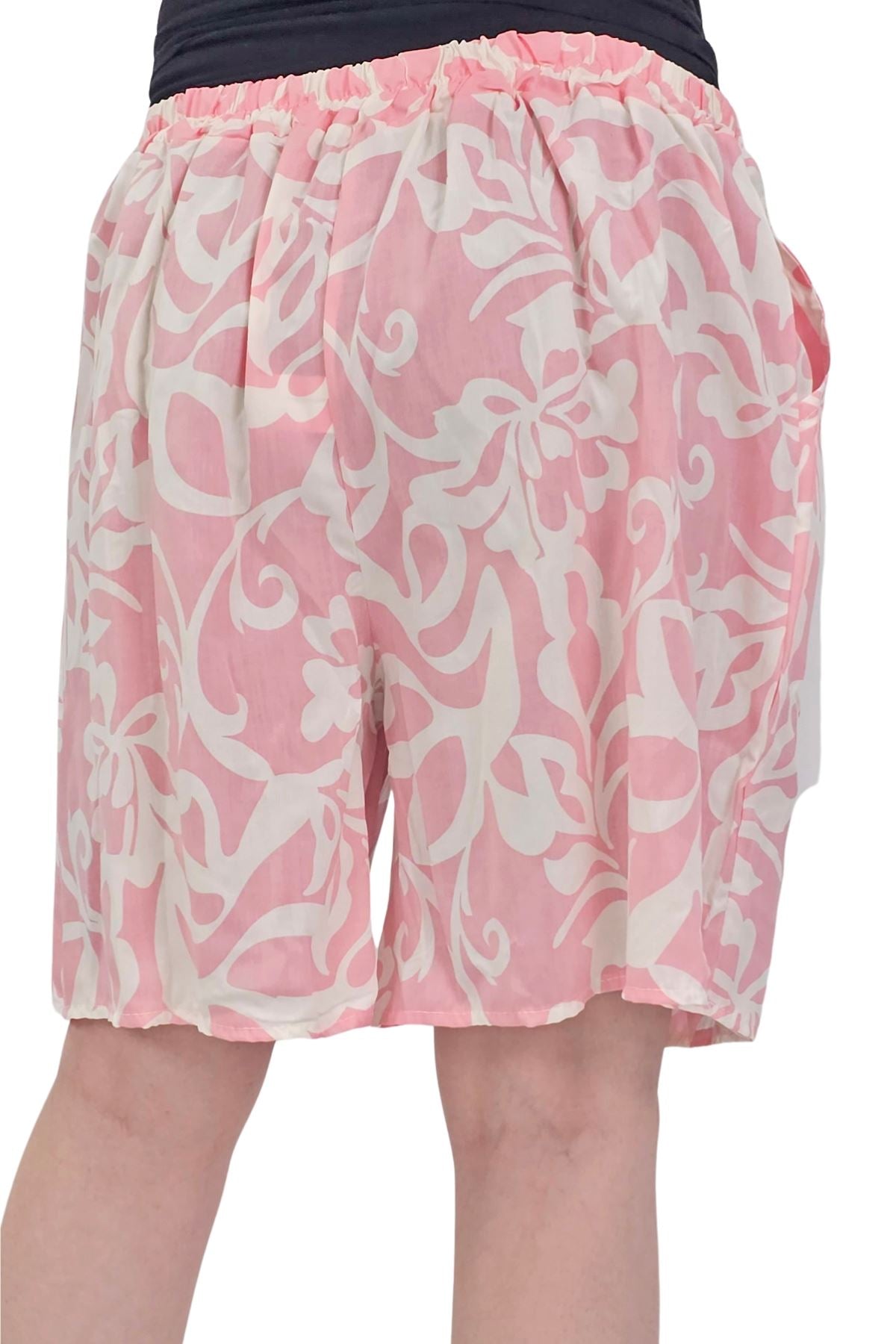 Bold Tropical Print High-Waisted Shorts