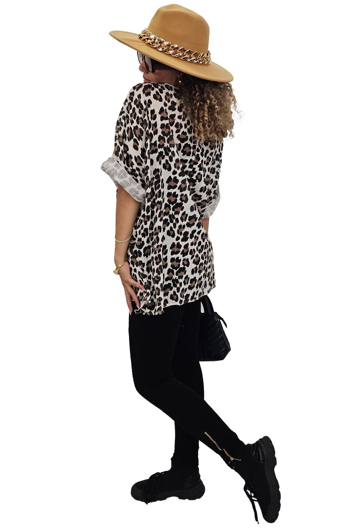 Leopard Print Tunic Cotton Top