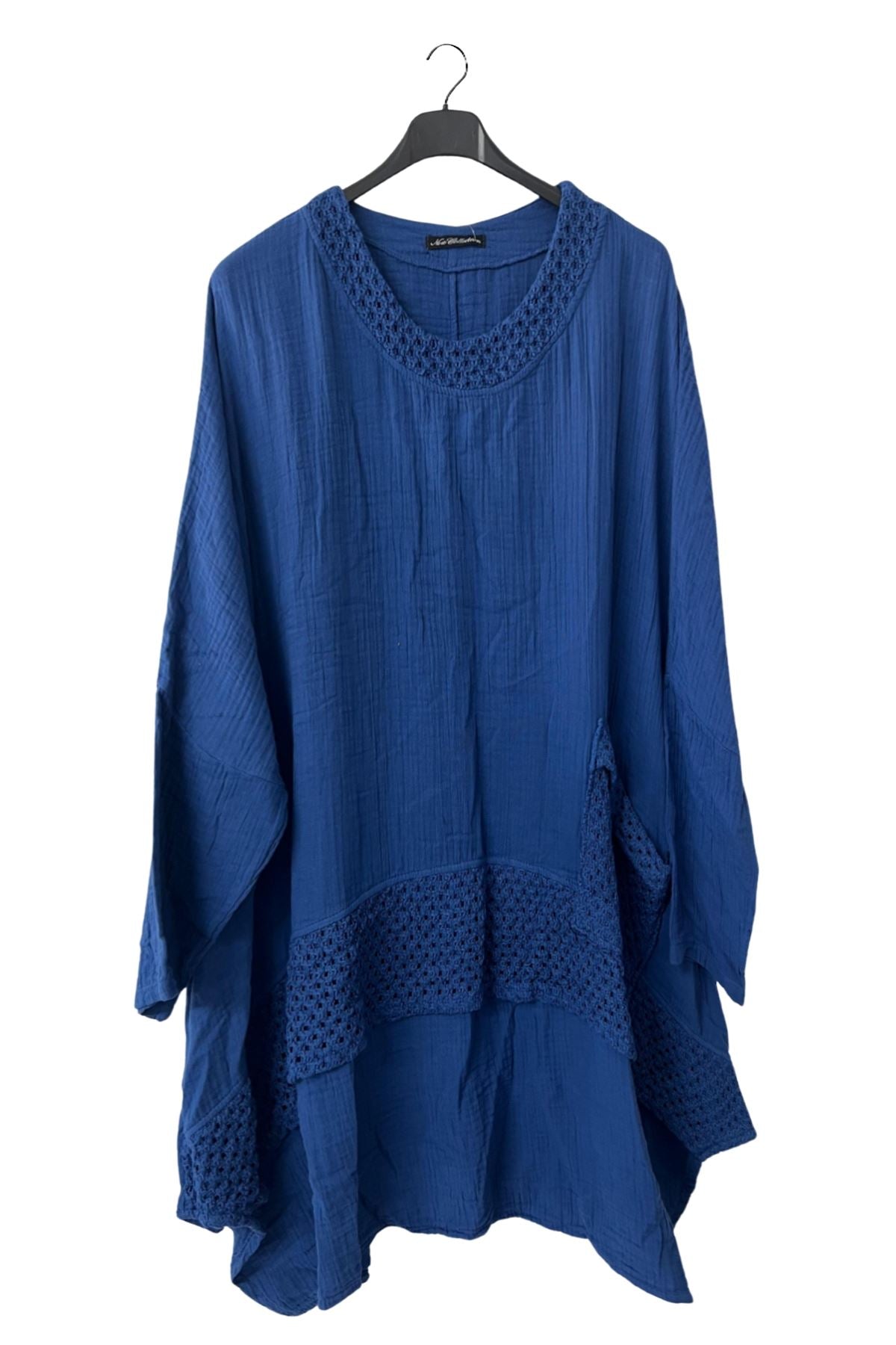 Plain Crochet Lace Detailing Cotton Top