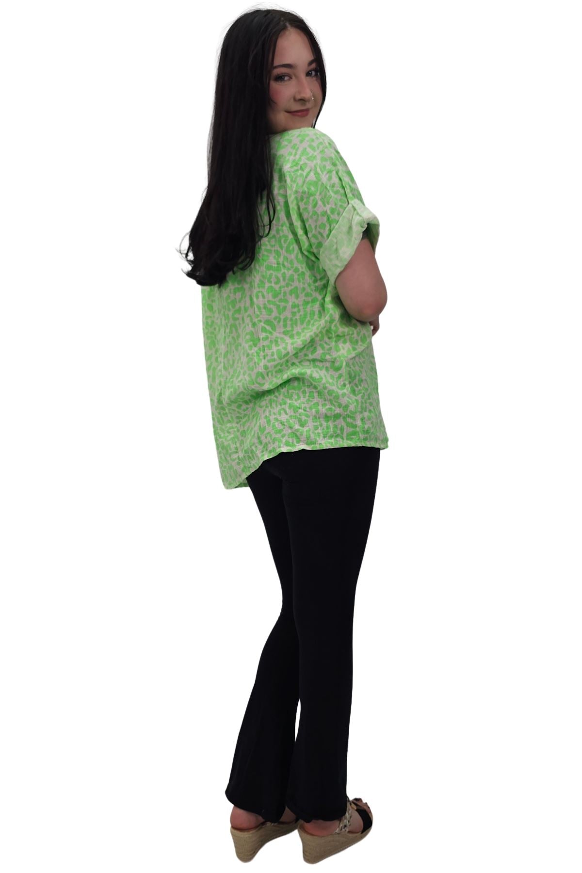 Leopard Print Tunic Cotton Dress