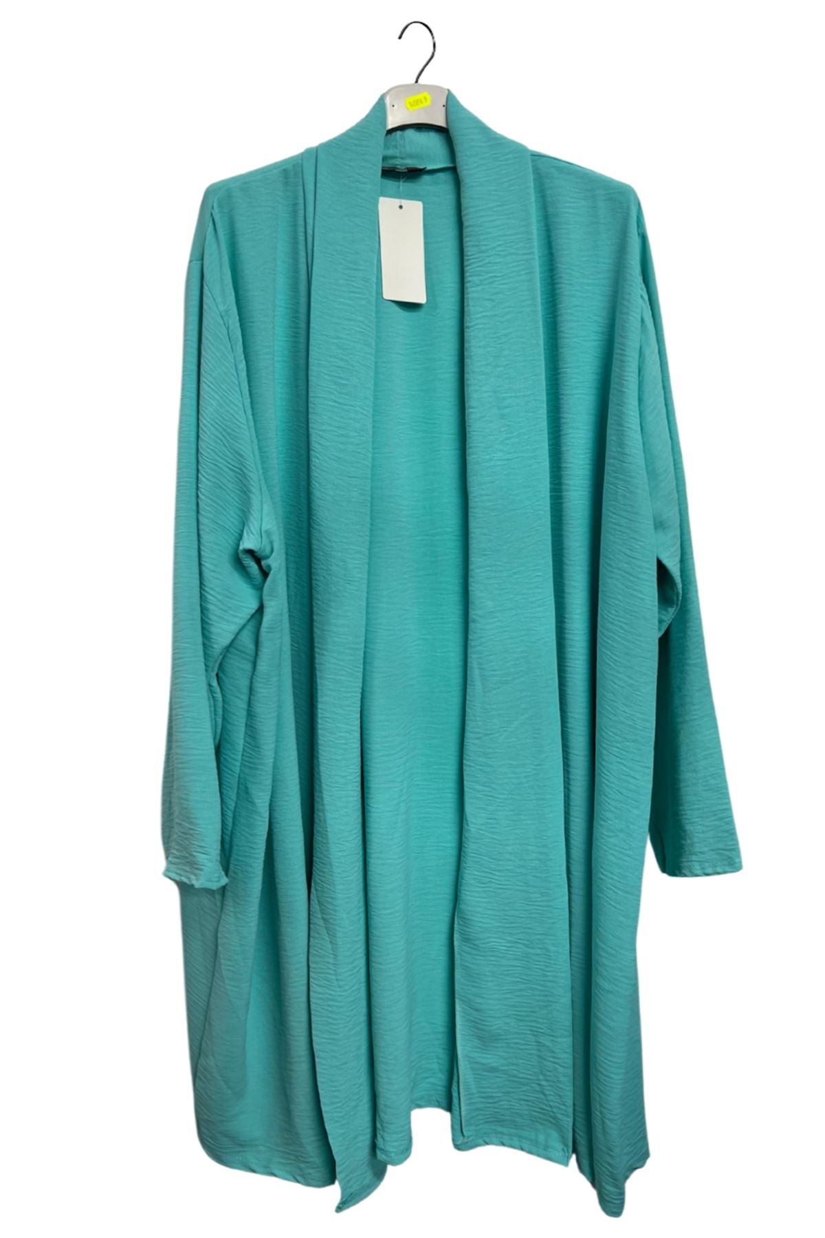 Plain Open-Front Design Long Cardigan
