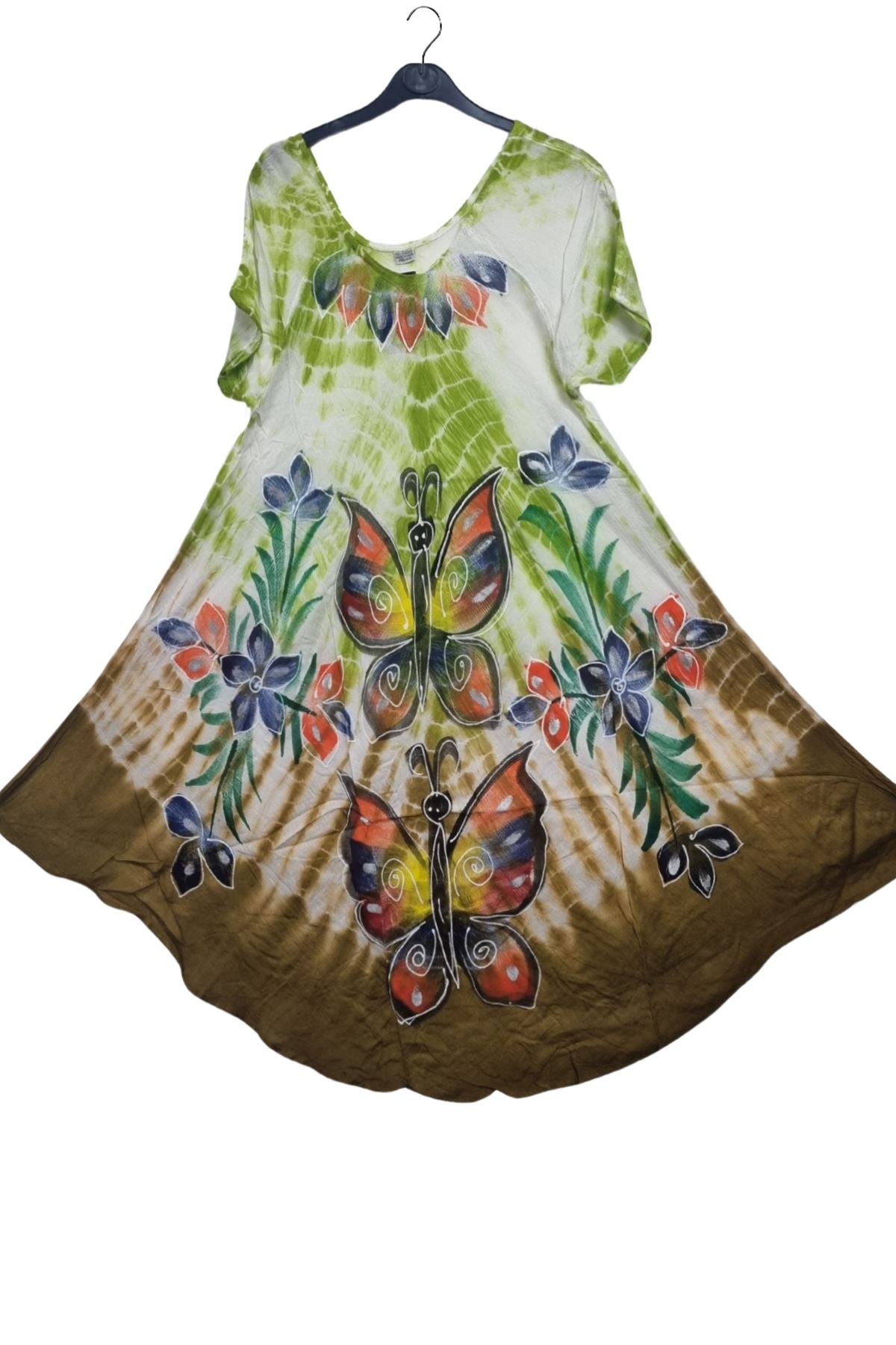 Butterflies Floral Leaf Pattern Dress