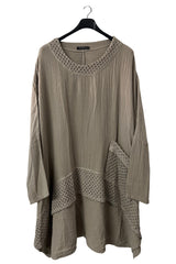 Plain Crochet Lace Detailing Cotton Top
