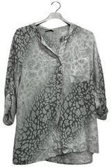 Leopard Print Button Up Front Pocket Shirt
