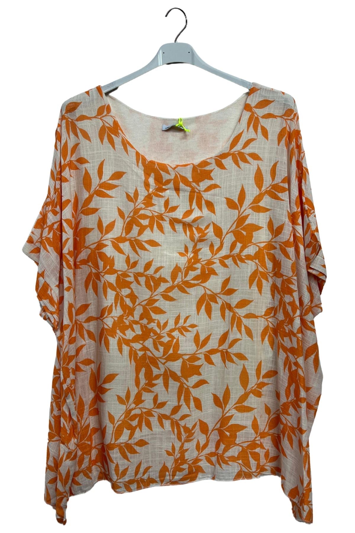 Leaf Print Tunic Cotton Top