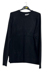 ribbed hem knit sweater