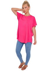 Plain Short Sleeve Top