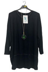 Plain Soft Knit Round Hem Top