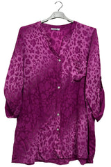 button up leopard top bulk