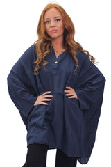 Plain Hanky Hem Oversized Cotton Top