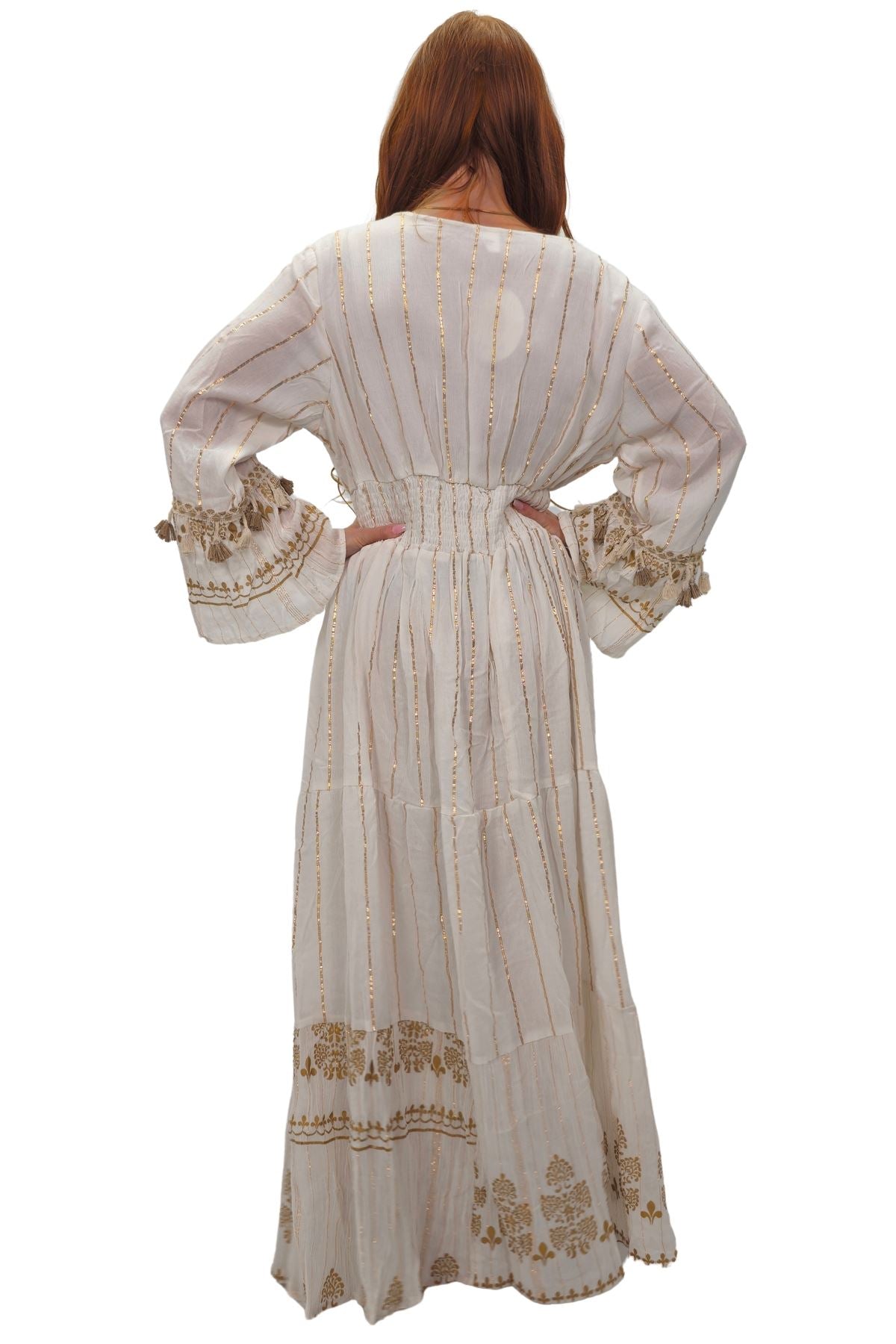 Floral Vintage Inspired Tassels & Lace Detailing Dress