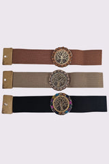 Beaded Tree Pendant Elastic Belt