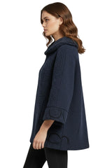 Abstract Swirl Pattern Front Zip Up Jacket