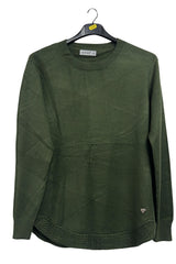 Plain Curved Textured Hem Jumper
