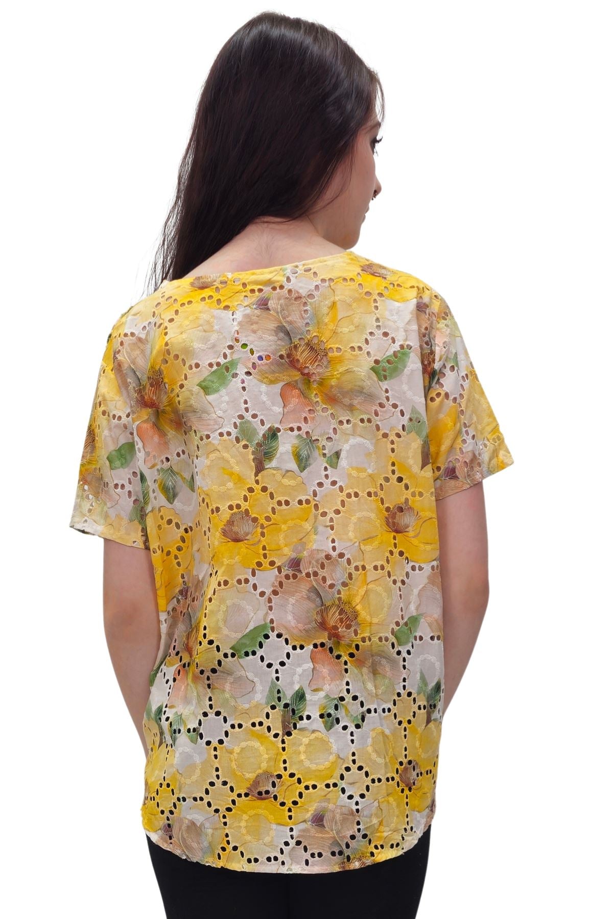 Floral Pastel Shades Print Cotton Top