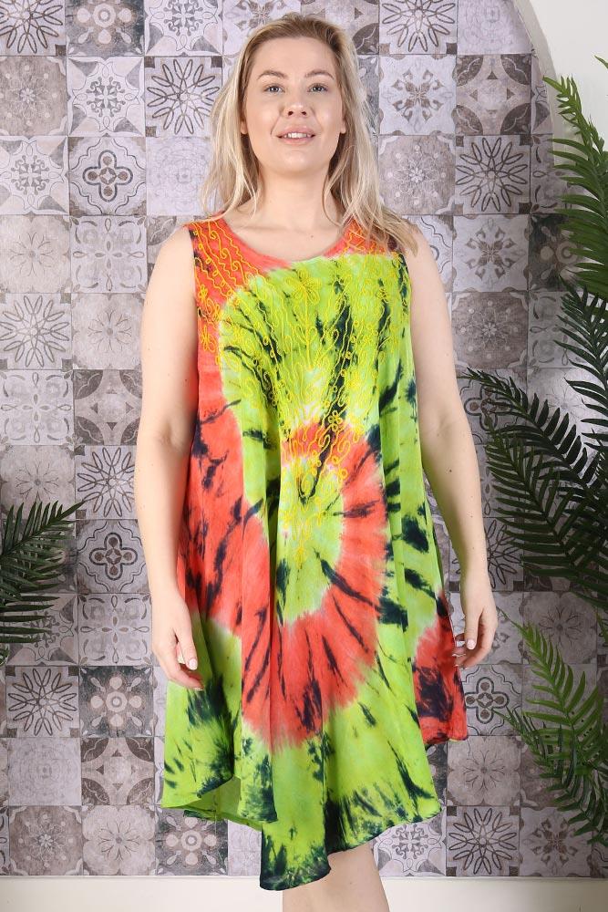 Spiral Print Umbrella Dress