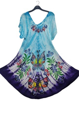 Butterflies Floral Leaf Pattern Dress