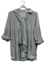 floral layered hem cotton top wholesale