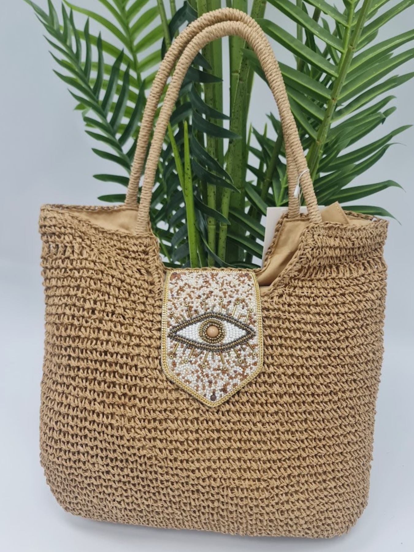 Crochet Pattern Eye Detail Two Handle Shoulder Bag