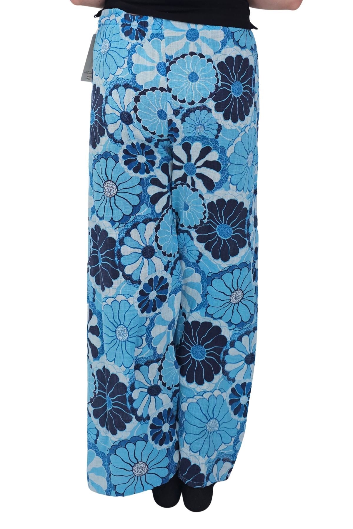 Floral Print Wide Leg Cotton Palazzo