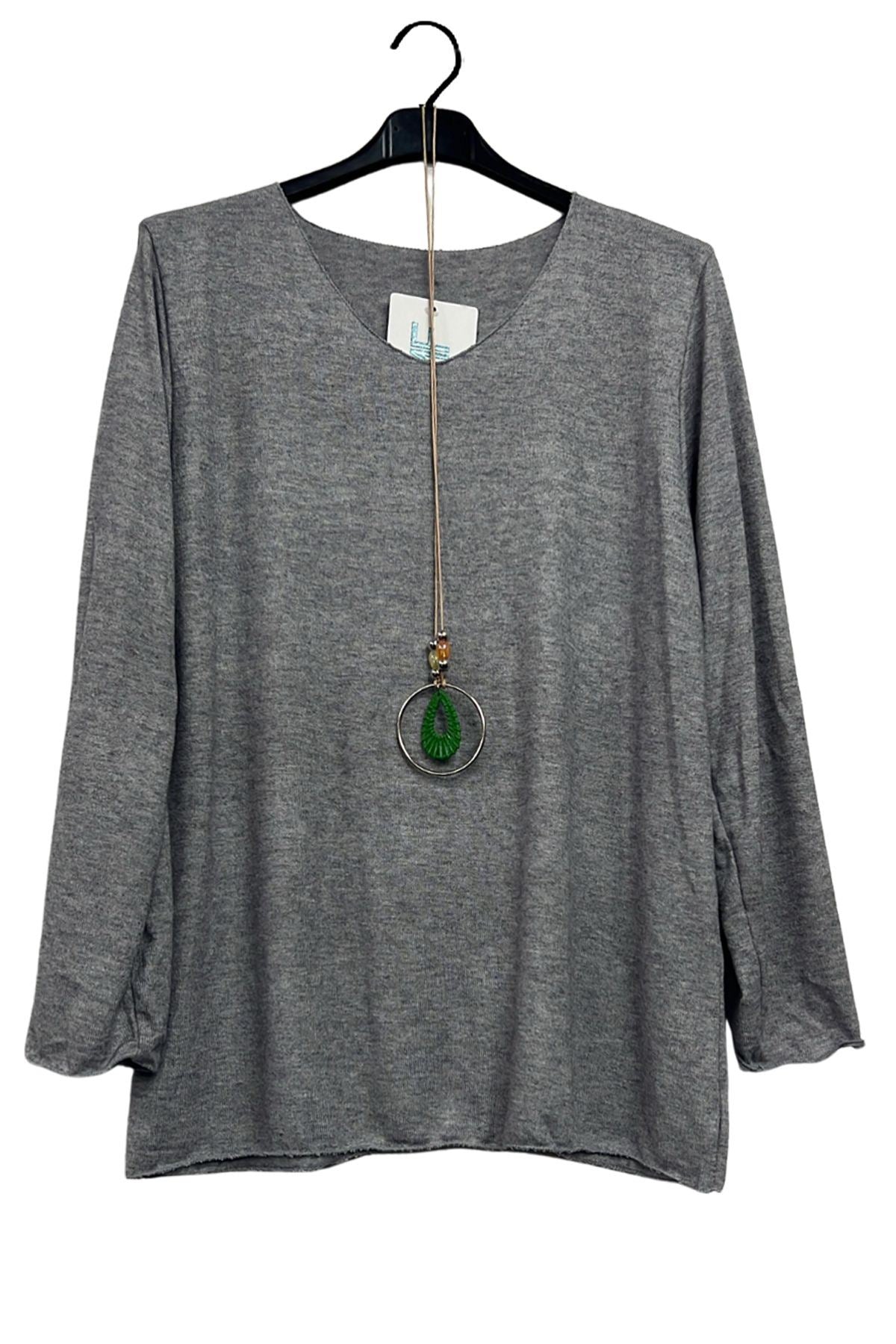 Plain Soft Knit Tunic Top