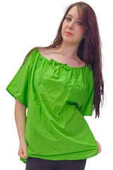 Plain Lace Tie Detailing Cotton Top