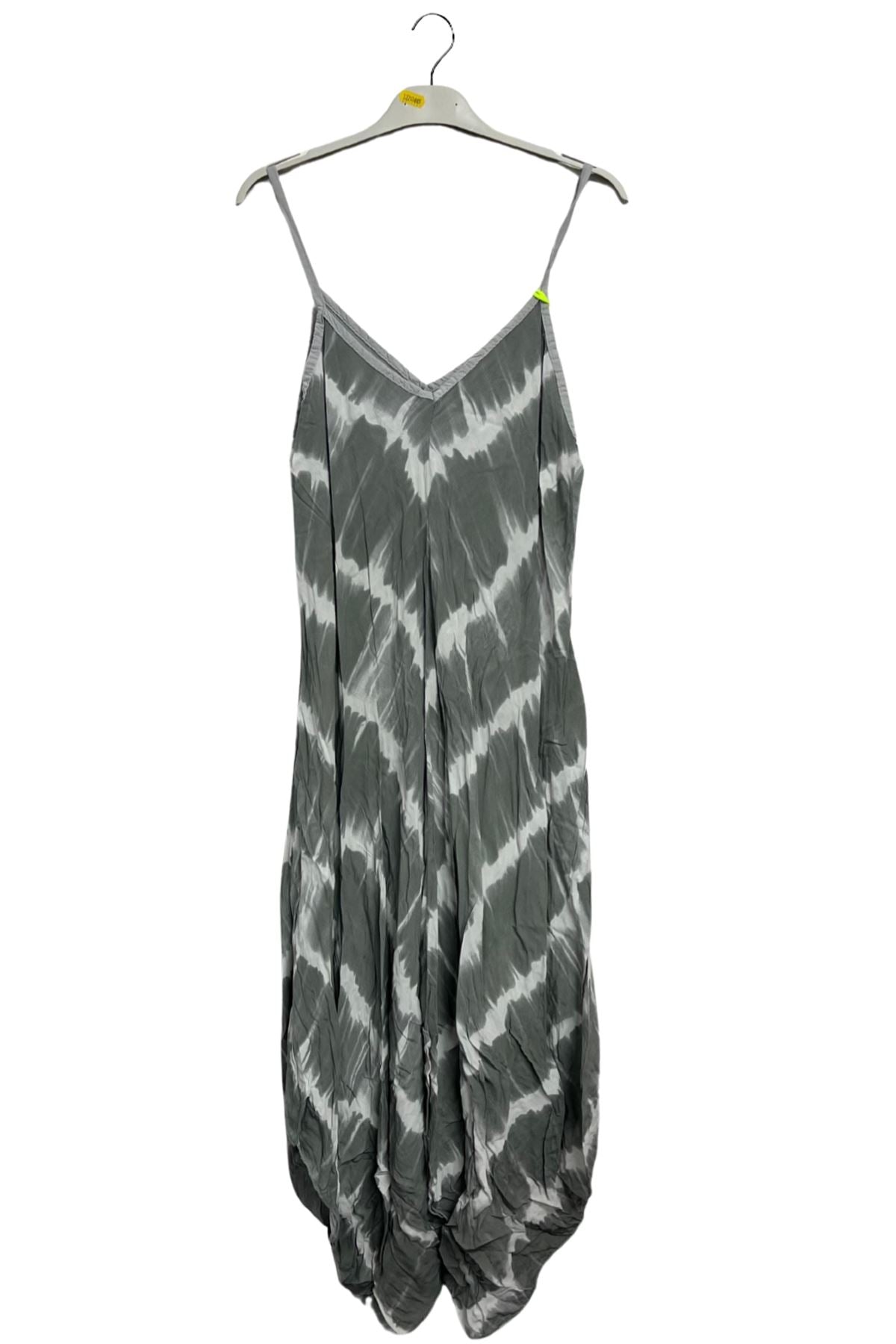 Tie Dye Print Draped Hem Dress